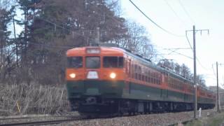 ４月７日　しなの鉄道　１６９系湘南色６連　御代田ー平原