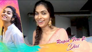 Rapid Fire ft. #Divi! 🤩😂😜🤗🤷‍♀😯😣😍😇 || Divi Vadthya, Bigg Boss 4 Telugu