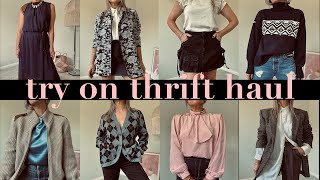 TRY ON THRIFT HAUL 🛍️ 21 TRES CHIC THRIFTED FINDS 🛍️ THE JO DEDES AESTHETIC