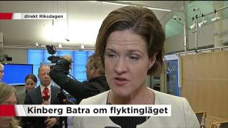 Kinberg Batra om flyktingläget i Sverige: "Bråttom" - Nyheterna (TV4)