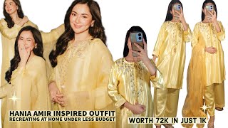 Recreating Hania Amir Inspired Outfit From Helen Worth 72k Just In 1k From Scratch/cutting/stitching