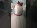 abito da damigella in seta e tulle per bambina elegante per cerimonie e matrimonio