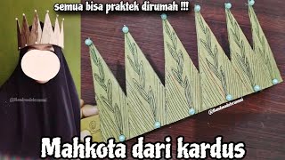 Cara membuat Mahkota (Hiasan Kepala) dari kardus bekas Tema Batik Rustik | cardboard crown