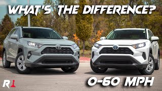 Toyota RAV4 vs RAV4 Hybrid 0-60 Test & Comparison!