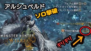 【モンスターハンターワイルズ】やっと勝てた アルシュベルド   ソロ チャアク ギリギリ 残り4秒 MONSTER HUNTER WILDS