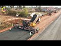 the most excellent is a large scale highway construction project heavy machinery gravel paving