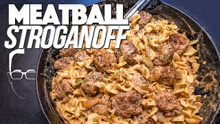 MEATBALL STROGANOFF (BETTER THAN TRADITIONAL BEEF STROGANOFF?) | SAM THE COOKING GUY