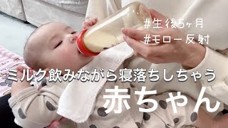 【生後5ヵ月】ミルク飲みながら寝落ちしちゃう赤ちゃん/fall asleep