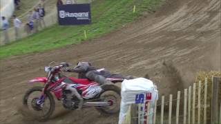 Gautier Paulin Crash  Qualifying Race MXGP of France 2016 - motocross