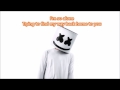 KARAOKE LYRIC MARSHMELLO ALONE