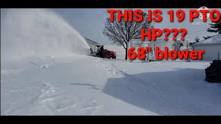 #58 The Last Blow of the year?  Kubota L2501 launching snow with the 68\