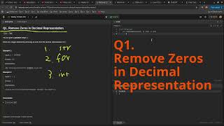 Leetcode Weekly Contest 473 Q1. Remove Zeros in Decimal Representation #python #dsa