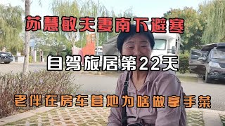 苏慧敏夫妻南下避寒自驾旅居第22天。老伴在房车营地为啥做拿手菜