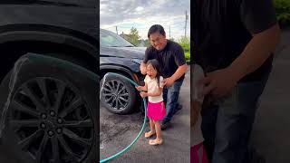 Car wash prank on dad 😱🤪👧🏻❤️🧑🏻🚙✅🌈🤣🚀