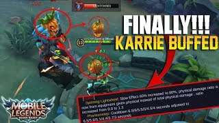 FINALLY!!! Karrie Buffed Again - Marksmans is Back Now! - Mobile Legends Patch 02.22