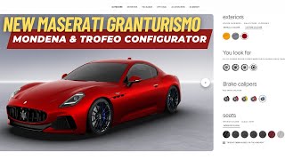 New Maserati Granturismo Modena and Trofeo Configurator Is Finally LIVE