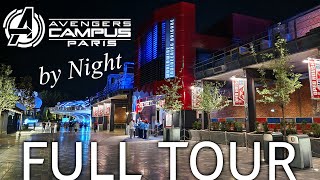 [4K] Walk Tour Avengers Campus by Night - Disneyland Paris
