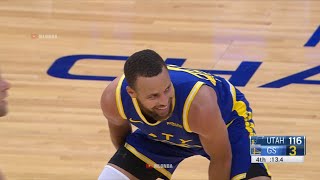 Steph Curry hits the clutch three to get the Warriors the lead💥 GSW vs Jazz