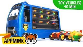 appMink Carrier Truck, Monster truck & School bus toddler Show - kids movies compilation