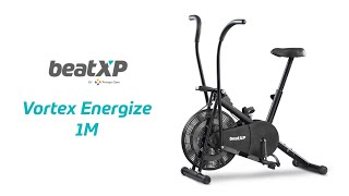 1M Air Bike Gym Exercise Cycle by beatXP | Black