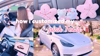 buying my first Tesla and making it pink 🌸 🎀