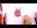 how to draw chinese dragon face. chinese new year 2024 วาดรูมังกรจีนวันตรุษจีน2567