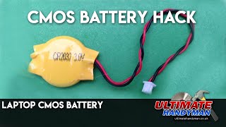 CMOS battery hack | Laptop CMOS battery
