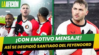 Santiago Giménez se despide del Feyenoord. Así fue su publicación en redes sociales