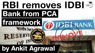 Prompt Corrective Action Framework explained - RBI removes IDBI Bank from PCA framework #UPSC #IAS