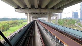 Outside view of the Ningbo Train Line in China | POV Rail Cam