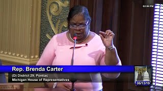 Rep. Brenda Carter Offers Amendment to the Michigan School Aid Budget