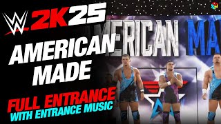 AMERICAN MADE WWE 2K25 ENTRANCE - #WWE2K25 CHAD GABLE CREED BROTHERS IVY NILE AMERICAN MADE