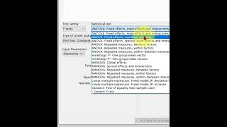 G*Power - POST HOC power analysis