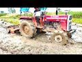 Massey Ferguson 246 4wd tractor 🚜|| Rotavator performance😇 || Tractor 4wd mud Rotavator performance💪