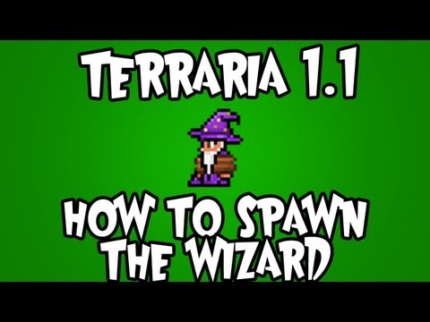 Terraria 1.1 - How to get the Wizard (New NPC) Terraria 1.1 - How to get the Wizard (New NPC)