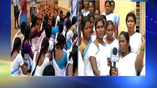 Asha Workers Protest Strike In Front Of MRO Office At Amarapuram | Anantapur | Ambedkar TV