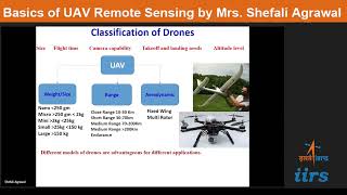 Basics of UAV Remote Sensing by Mrs. Shefali Agrawal