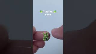 beaded frog ring tutorial 🐸