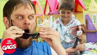 Dad Gets Mad At Son For... | Just For Laughs Gags