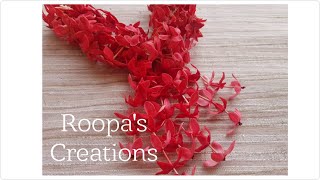 Flower Garland: Rich and Abundant | Step-by-Step Guide | Ixora | Roopa's Creations