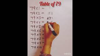 Table of 79#Short#Magictabletrick#Trendingshort#mathshort