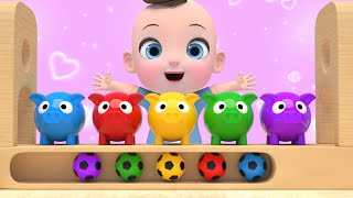 Color Itsy Bitsy Spider Kids Song! | Cute Animals Nursery Rhymes Playground | Baby & Kids Songs