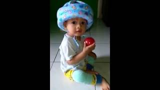 helm bayi anti bentur , pelindung kepala benturan baby head protector