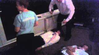 Measuring for coffin prank