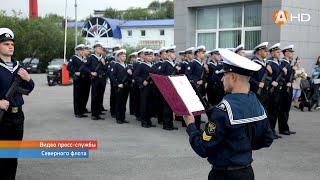 В Североморске прошла торжественная присяга курсантов, проходящих войсковую практику на кораблях СФ