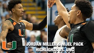 Miami's Jordan Miller & Nijel Pack Punish The Tar Heels