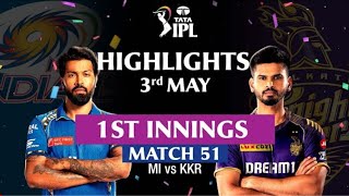 Mumbai Indians Vs Kolkata Knight Riders IPL Match Highlight | TATAIPL 2024 | (Tr