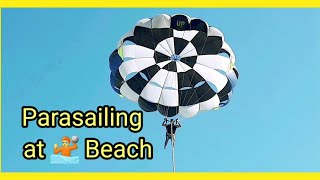 Parasailing at shivrajpur Beach | Beach activities | Parasailing | Paragliding karli