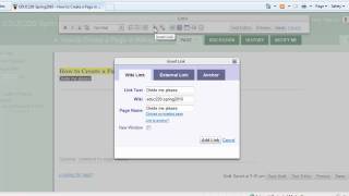 Wikispaces - How to Create a New Wikispaces Page and Use Basic Tools