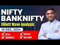 10 Dec Stock Market Prediction | Sensex, Nifty, BankNifty, Gold, Silver & BTC Elliott Wave Analysis